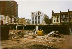 Coombs Motors old showroom and garage site on Western Road, now the new site for the pumping station.